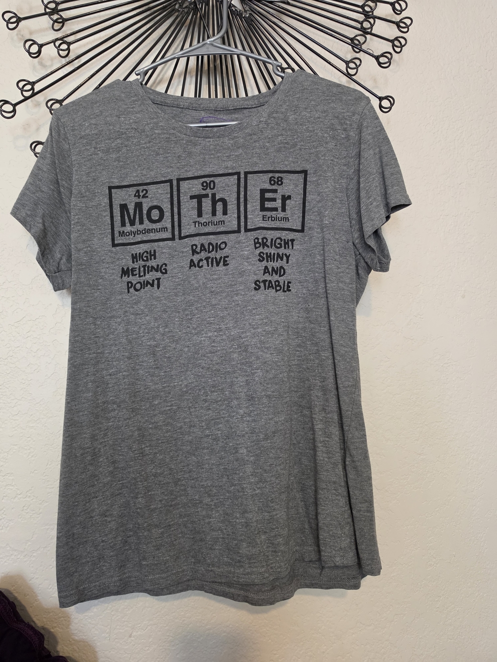 Crazy Dog T-Shirts Gray 'Mo Th Er' Periodic Elements Graphic Tee